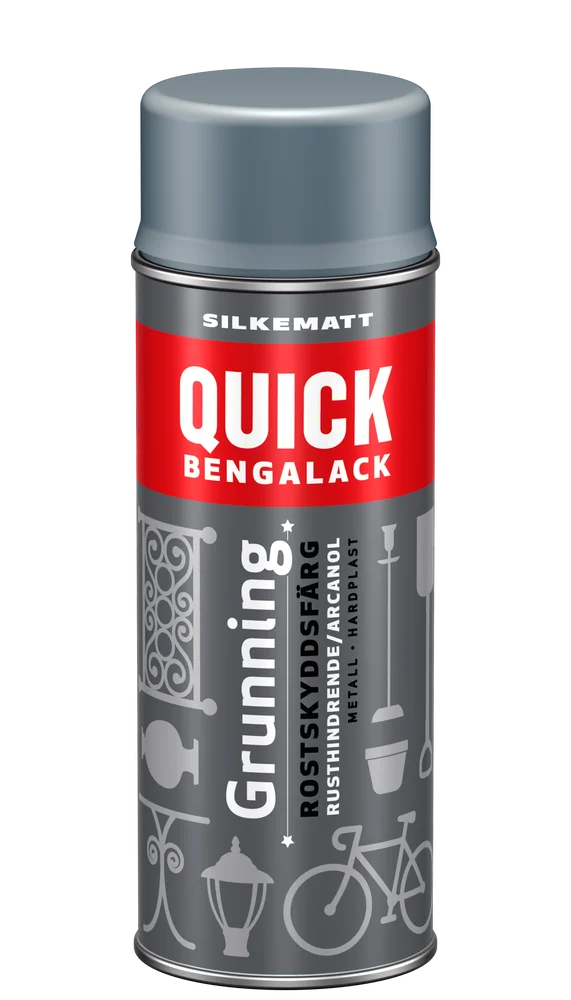 QUICK B GRUNNING SPRAY GRÅ SILKMATT v:8978858