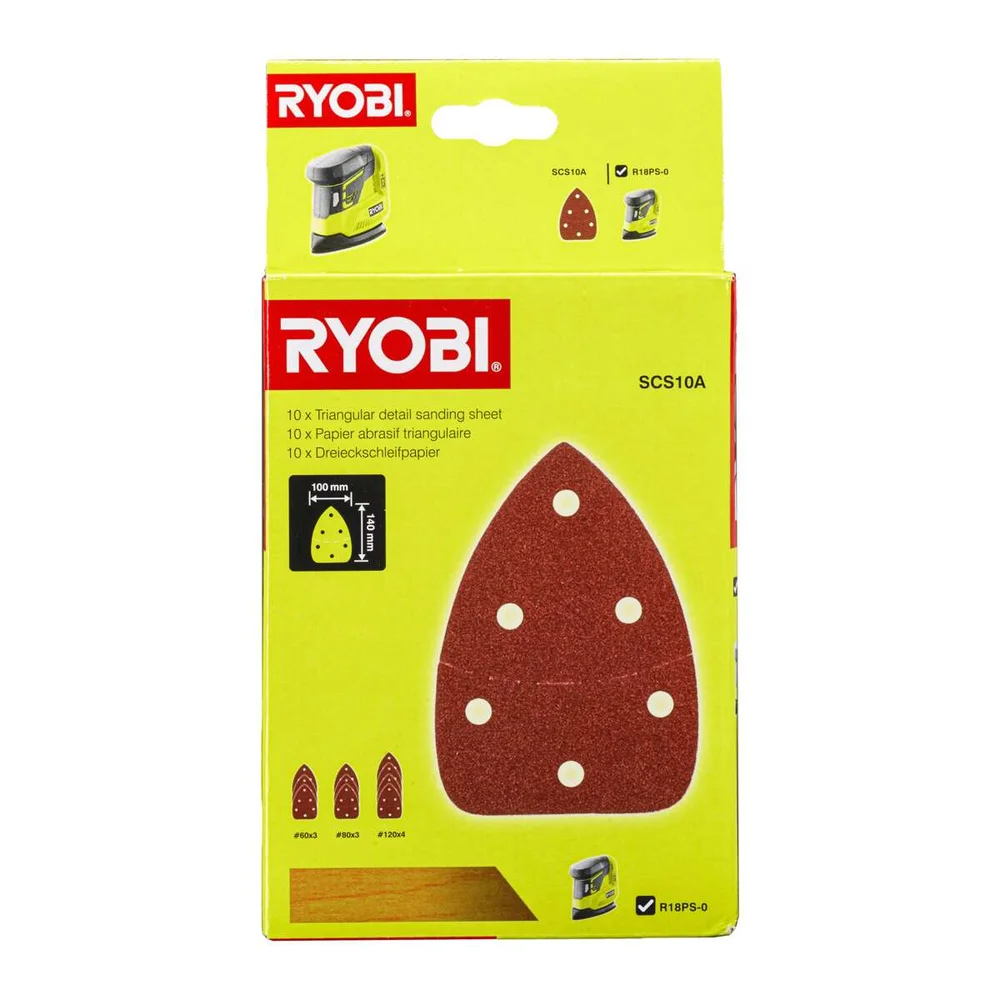 Ryobi SCS10A1 Delta slipepapir sett 10-pk v:6253295