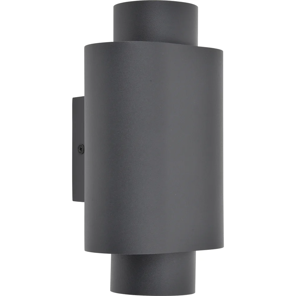 LUTEC ARCHITECTURAL CYPRES VEGGLAMPE DOBBEL MØRK GRÅ v:4903610