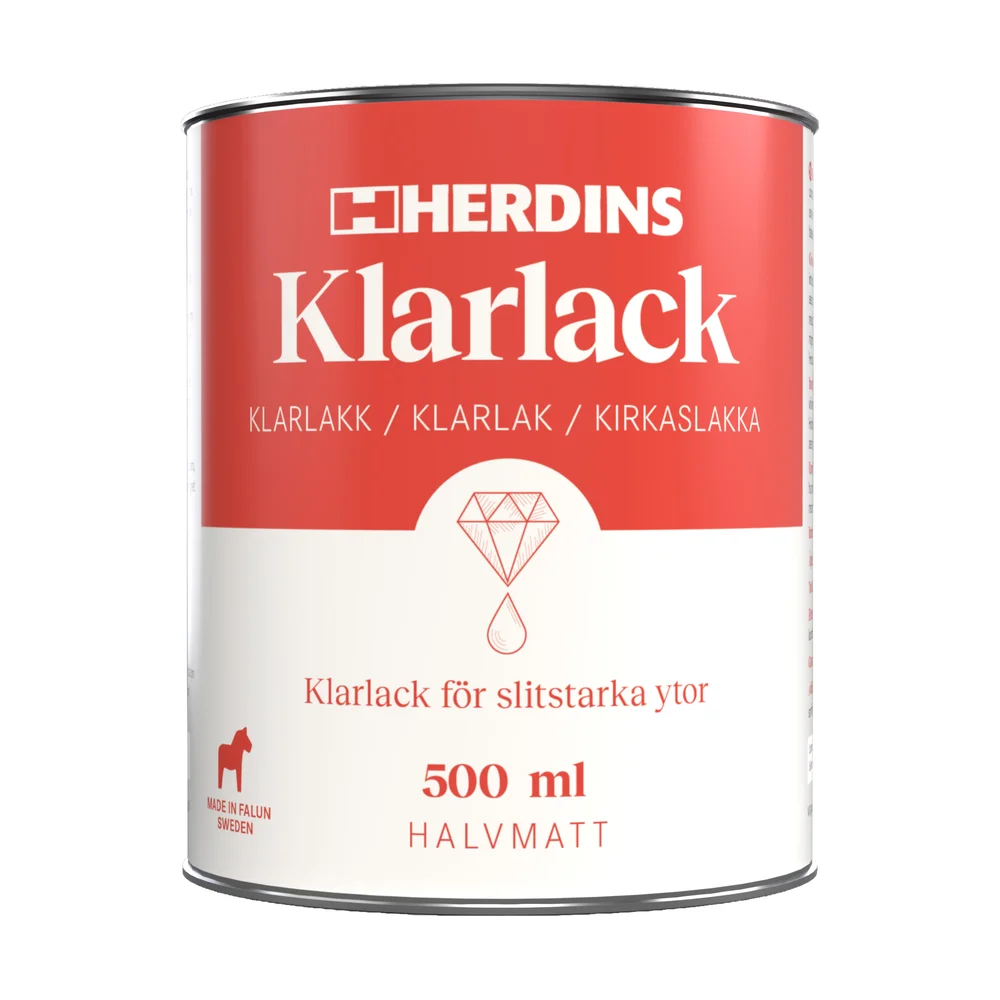 Herdins Klarlakk Halvmatt, 500 ml v:7922740