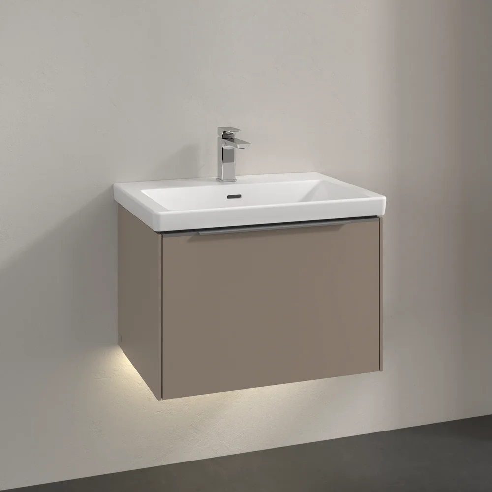 V&B SUBWAY 3.0 SERVANTSKAP 66X42 TAUPE M/LYS HÅNDTAK I KROM v:5213840