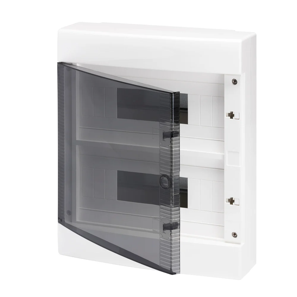 GEWISS SIKRINGSSKAP 24 MODULER IP40 PLAST HVIT MED JORDSKINNE v:1998016