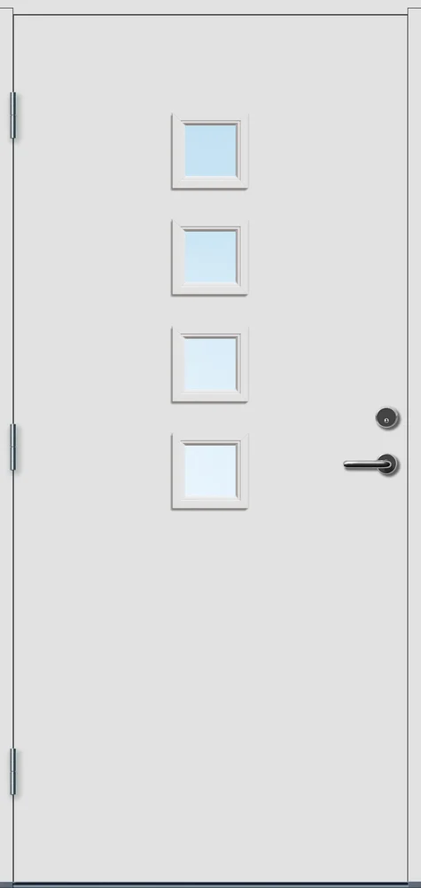 Ytterdør 100×200 Larvik med glass hvit venstre v:3912262