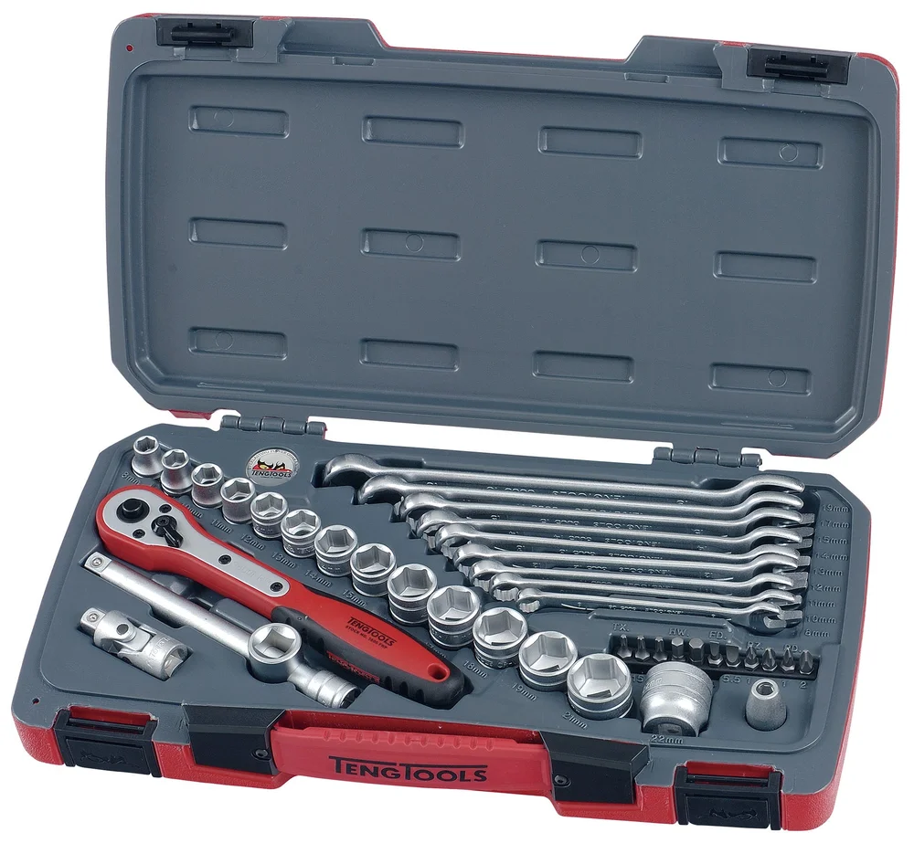 TENG PIPENØKKELSETT 40 DEL. T3840 v:8116024