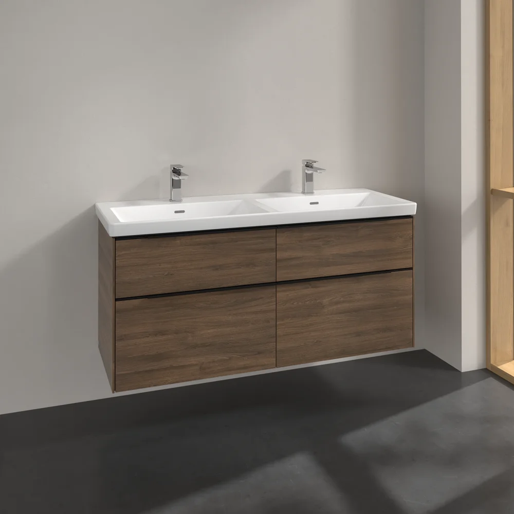 V&B SUBWAY 3.0 SERVANTSKAP 127X57 F/DOBBEL SERVANT ARIZONA OAK HÅNDTAK I VOLCANO BLACK v:3885675