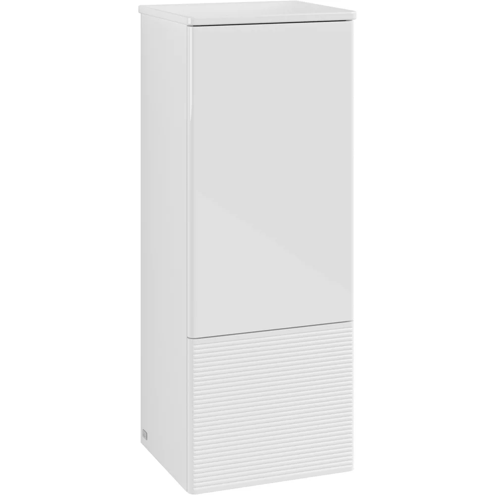 V&B ANTAO MIDDELS HØYSKAP 1 DØR RILLET 414X1039X356 HØYRE HVIT v:9315285