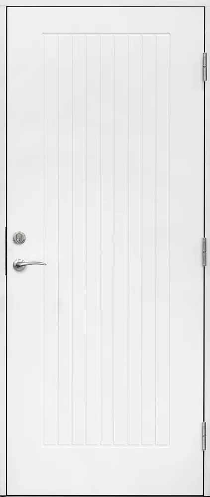 Ytterdør Saga 90x210 cm hvit høyre v:1327053