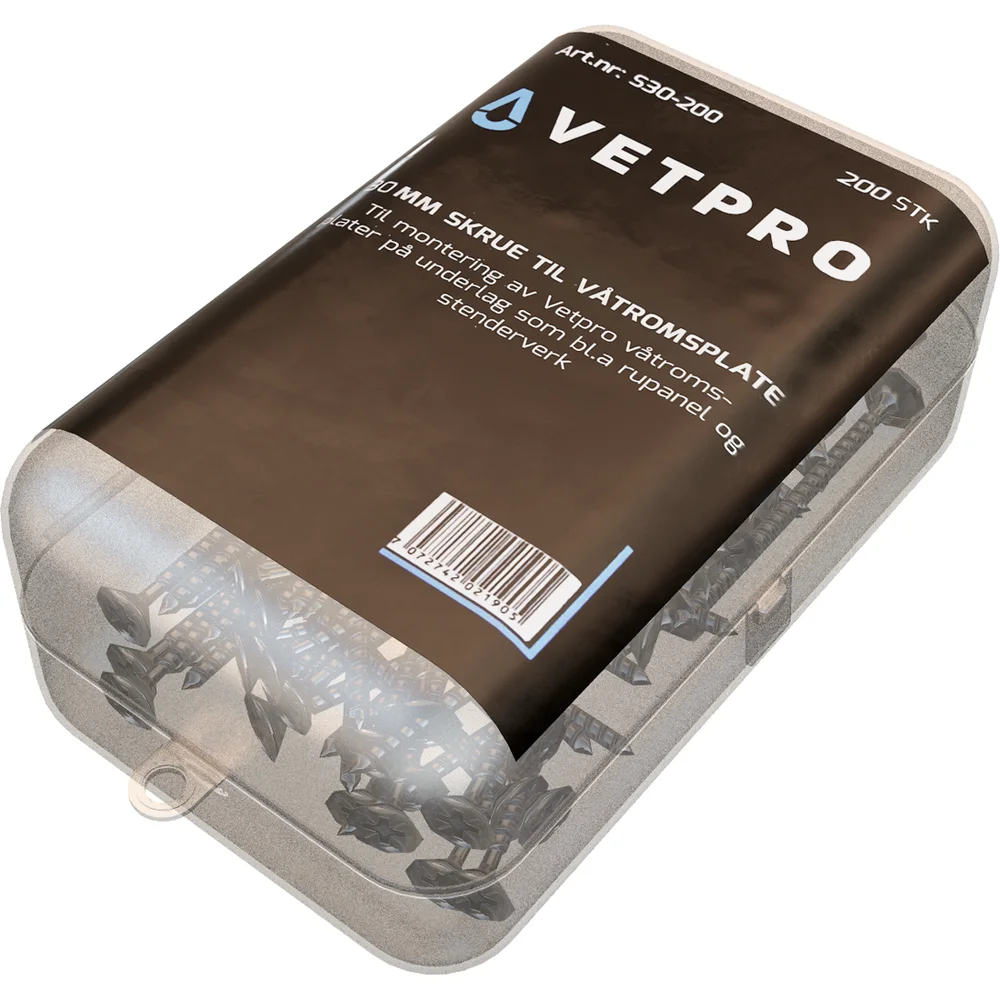 VETPRO 30MM SKRUE 200 STK v:3132103 VETPRO 30MM SKRUE 200 STK v:3132103
