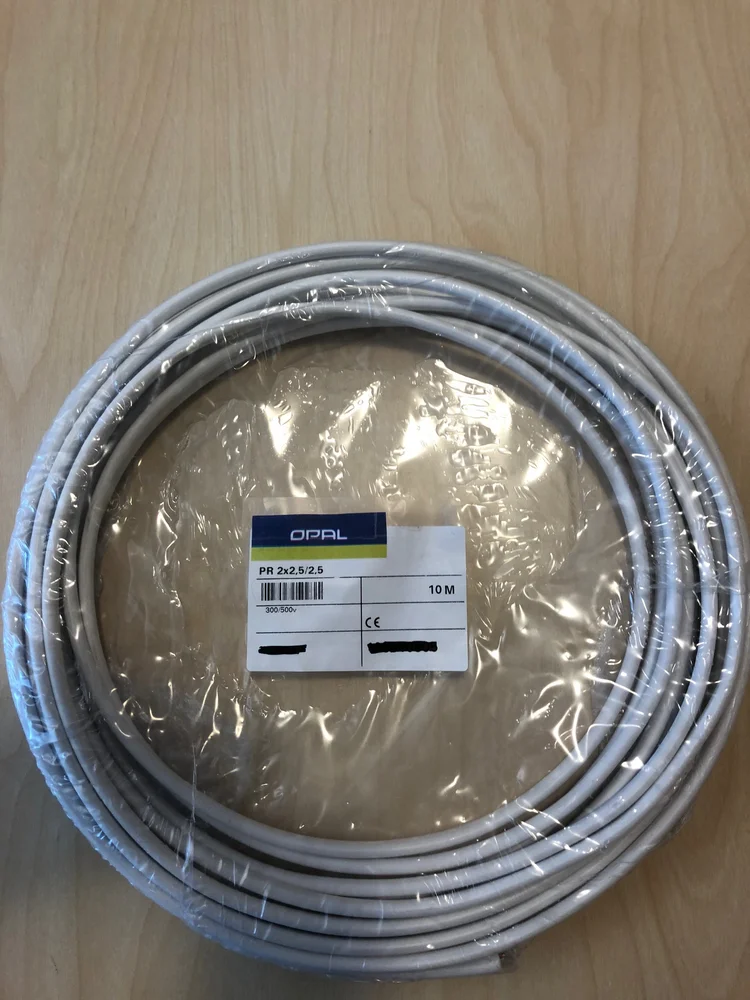 KABEL PR 10M 2X1,5/1,5 HVIT OPAL v:3964102 KABEL PR 10M 2X1,5/1,5 HVIT OPAL v:3964102