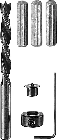 Trepluggsett ø 8 mm inkl/ bor og stopper blisterkort a 32 stk v:9346949 Trepluggsett ø 8 mm inkl/ bor og stopper blisterkort a 32 stk v:9346949