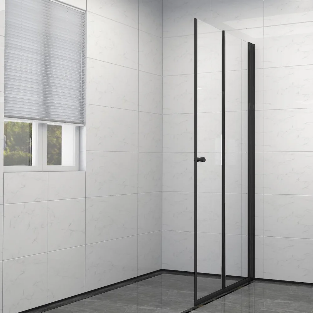 CELESTE MH200 LEDDET DUSJDØR 80X190CM HØYRE SORT M/SIKKERHETSFOLIE v:4686722 CELESTE MH200 LEDDET DUSJDØR 80X190CM HØYRE SORT M/SIKKERHETSFOLIE v:4686722
