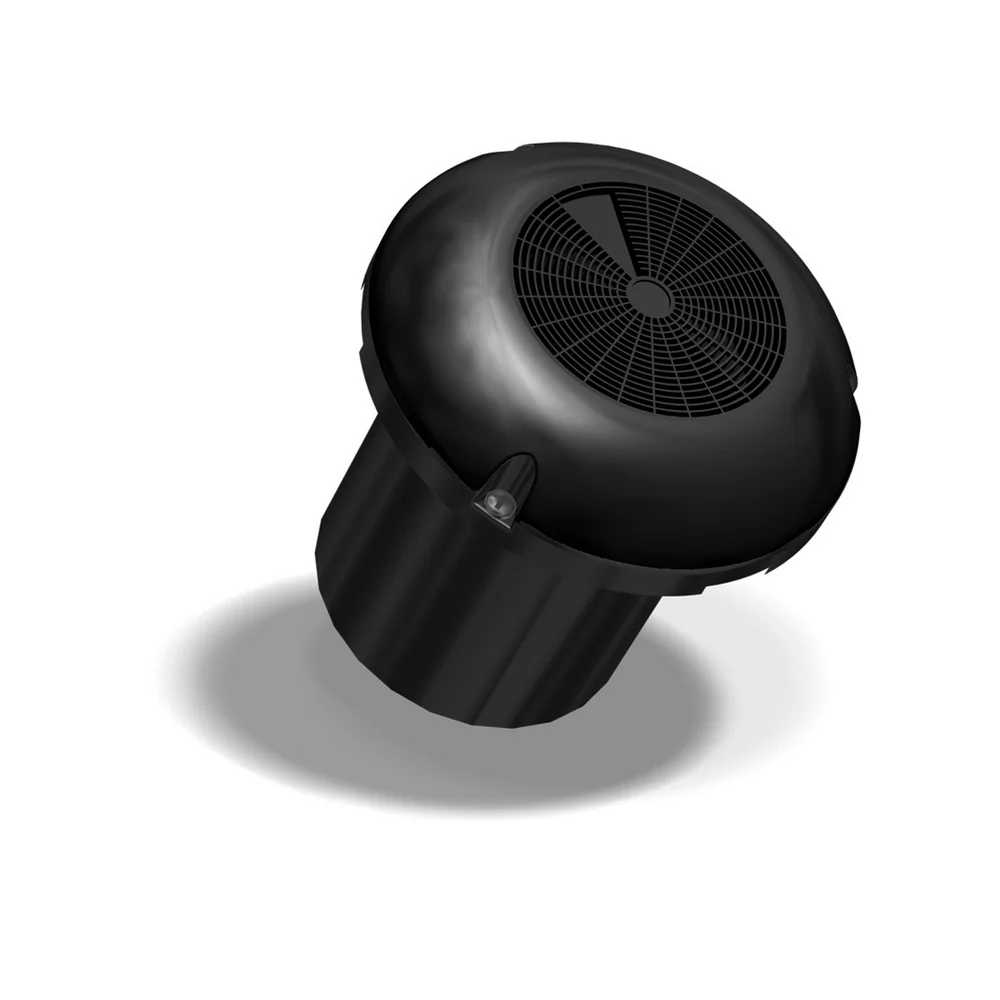 HATT FOR BADEROMSUTLUFTING SVART v:6220265