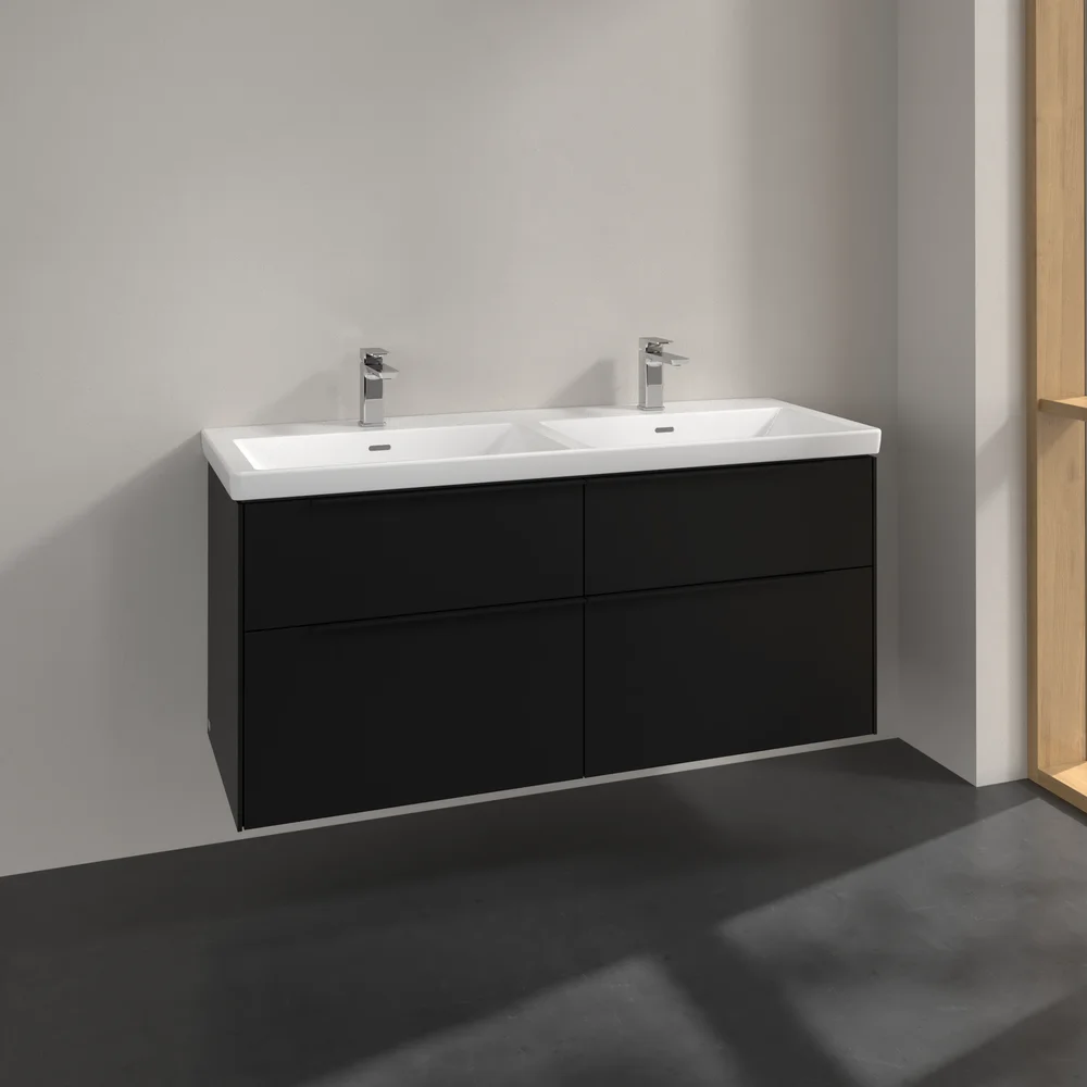 V&B SUBWAY 3.0 SERVANTSKAP 127X57 F/DOBBEL SERVANT VOLCANO BLACK HÅNDTAK I MØBELETS FARGE v:7074046