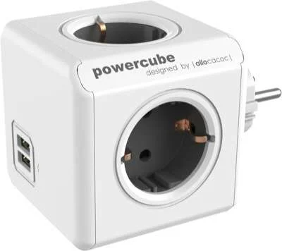 Gelia Powercube 4-veis skjøtekontakt jordet v:9299006