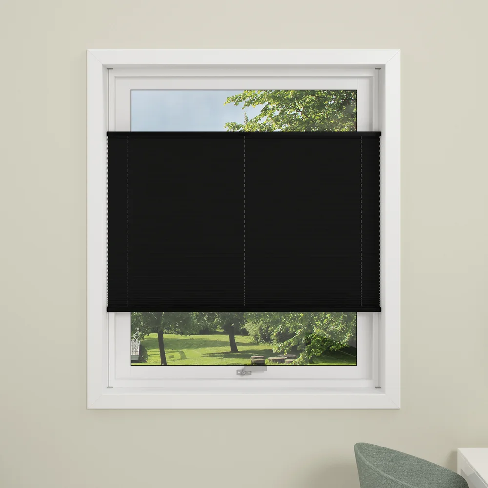DEBEL PLISSÉGARDIN FLEX LYSDEMPENDE SORT 70X130 v:8447783