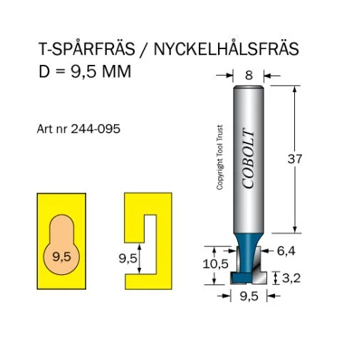 244-095 Cobolt T-sporfres 3132994 244-095 Cobolt T-sporfres 3132994