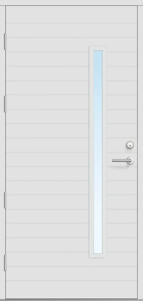 Ytterdør Fjell 07 hvit venstre 100×200 cm El30/35dB v:9401689