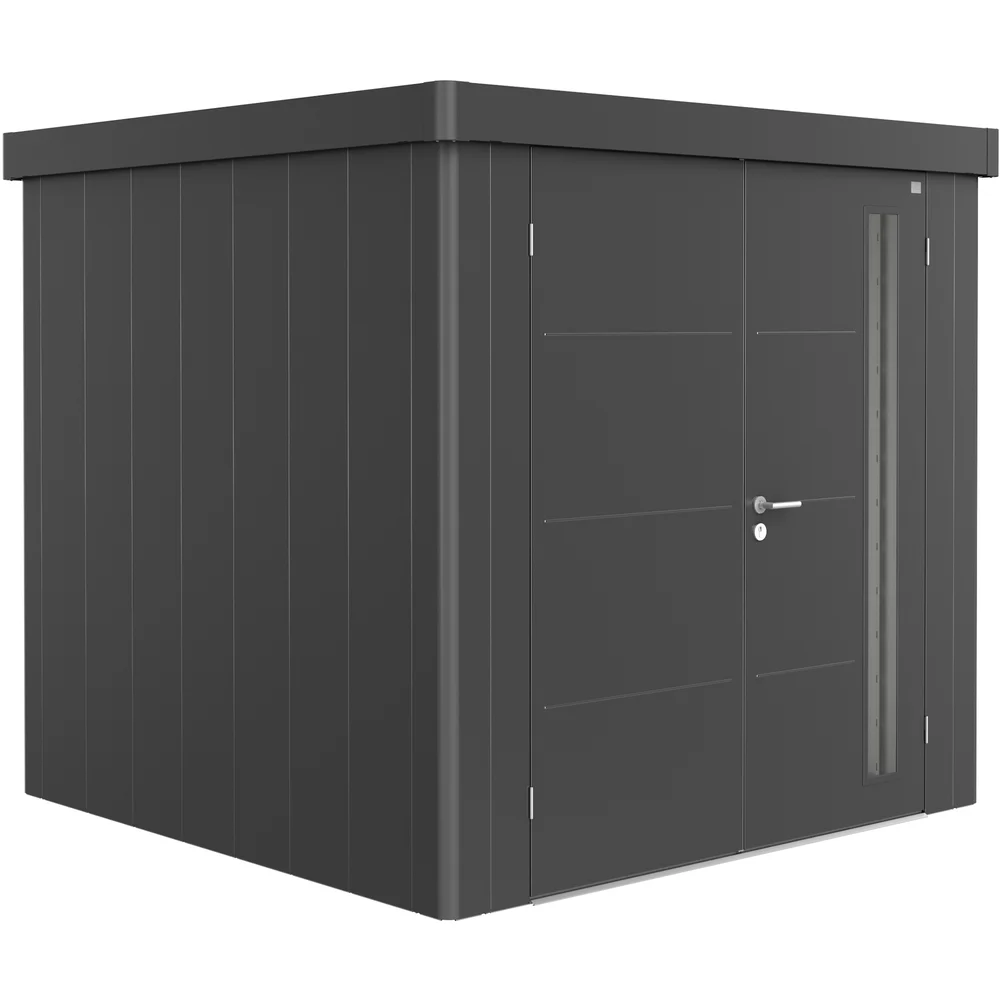 BIOHORT REDSKAPSBOD NEO 2B DOBBELDØR MØRK GRÅ METALLIC v:5659823