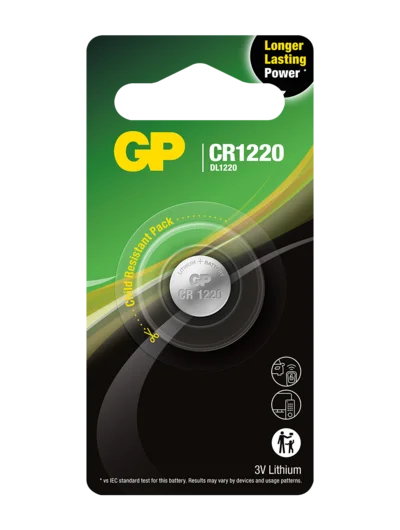 BATTERI KNAPPCELLE CR 1220 v:7348521 BATTERI KNAPPCELLE CR 1220 v:7348521