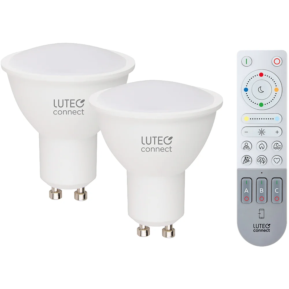LUTEC CONNECT GU10 E27 INDOOR LED 2 PÆRE CCT & RGB + FJERNKONTROLL v:8972141