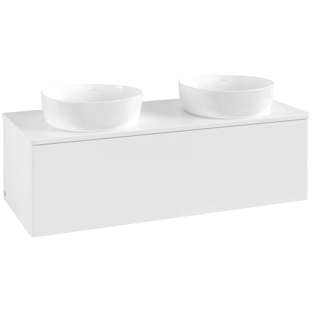 V&B ANTAO SERVANTSKAP 1 SKUFF GLATT 1200X360X500 FOR 2 SERV. U/KRANHULL MATT HVIT v:8156288