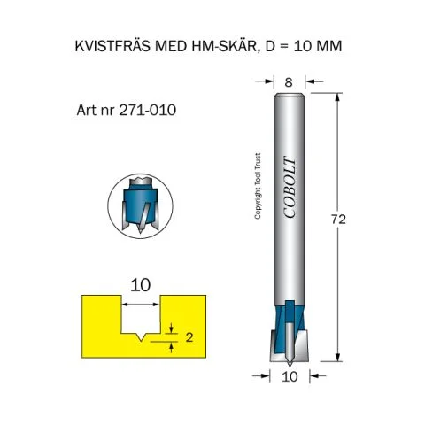 271-010 Cobolt Kvistfres 3132954