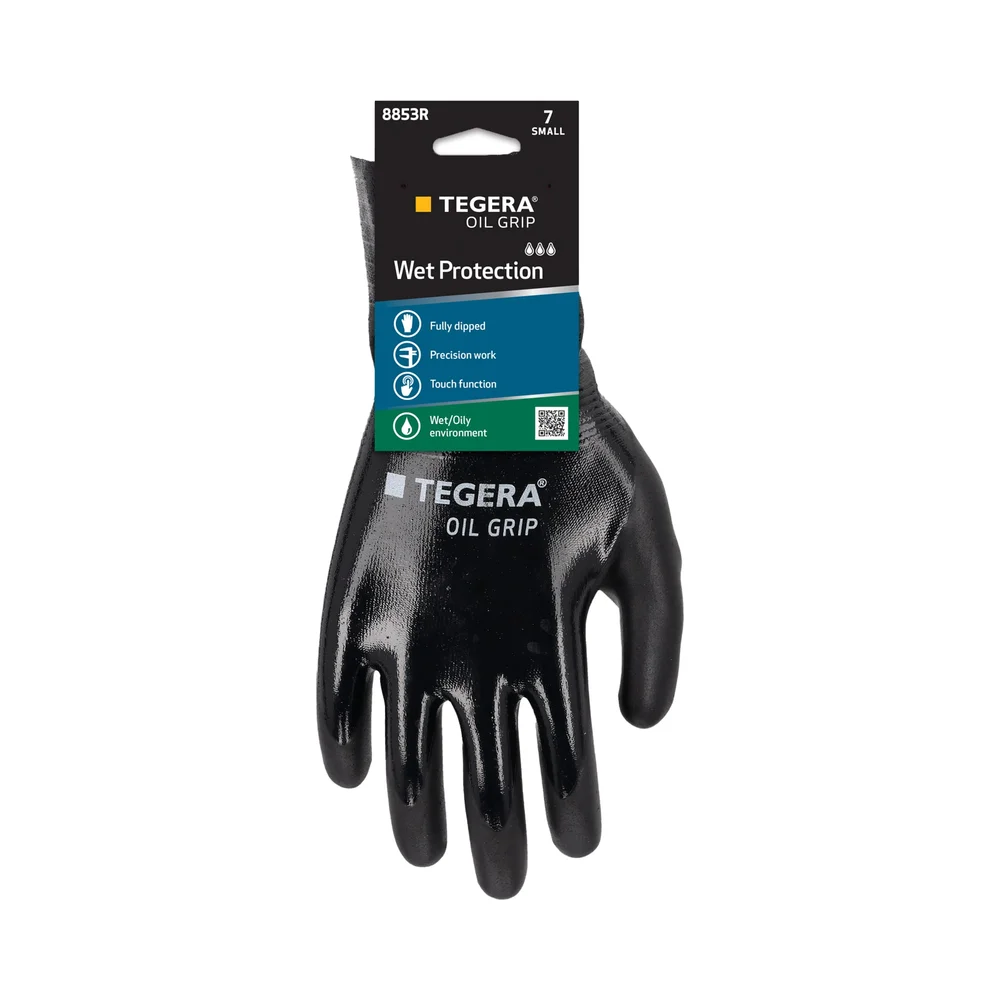 Tegera Hanske, 8853R Oil Grip Nitril Hel, 3-dobbel, Strl 8 v:4010749