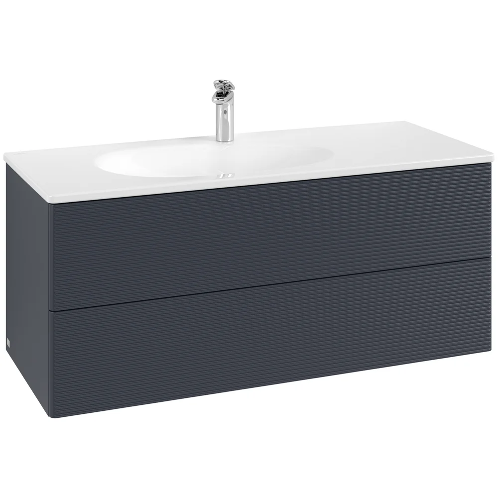 V&B ANTAO SERVANTSKAP 2 SKUFFER RILLET 1188X504X492 VENSTRE BLÅ v:4989846