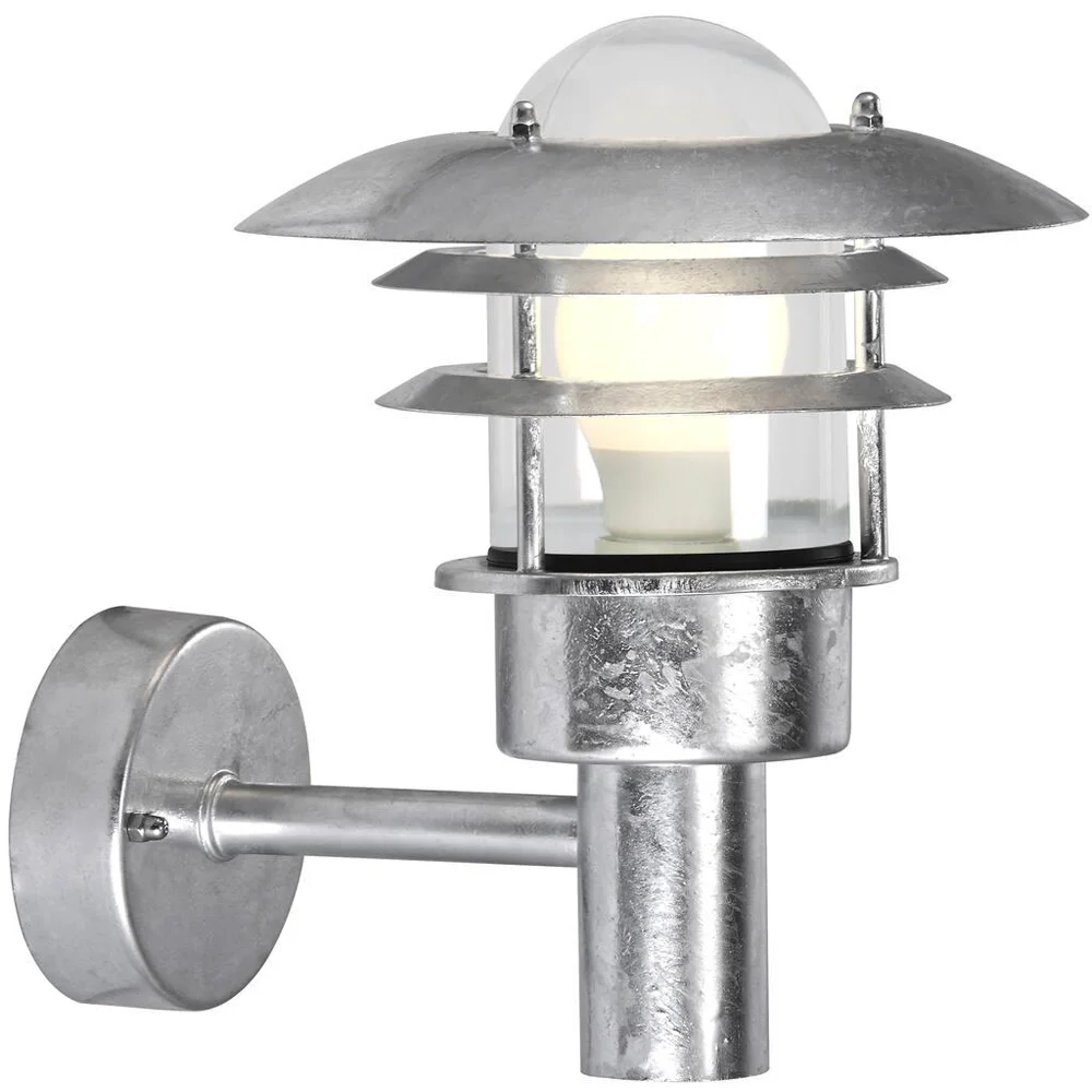 NORDLUX LØNSTRUP 22 VEGGLAMPE IP44 E27 GALVANISERT STÅL v:6520123