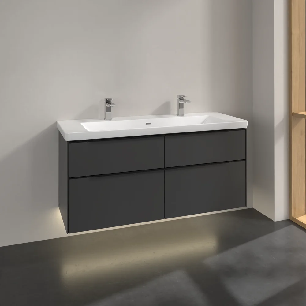 V&B SUBWAY 3.0 SERVANTSKAP 127X57 BLACK GRAPHITE M/LYS HÅNDTAK I VOLCANO v:8793715