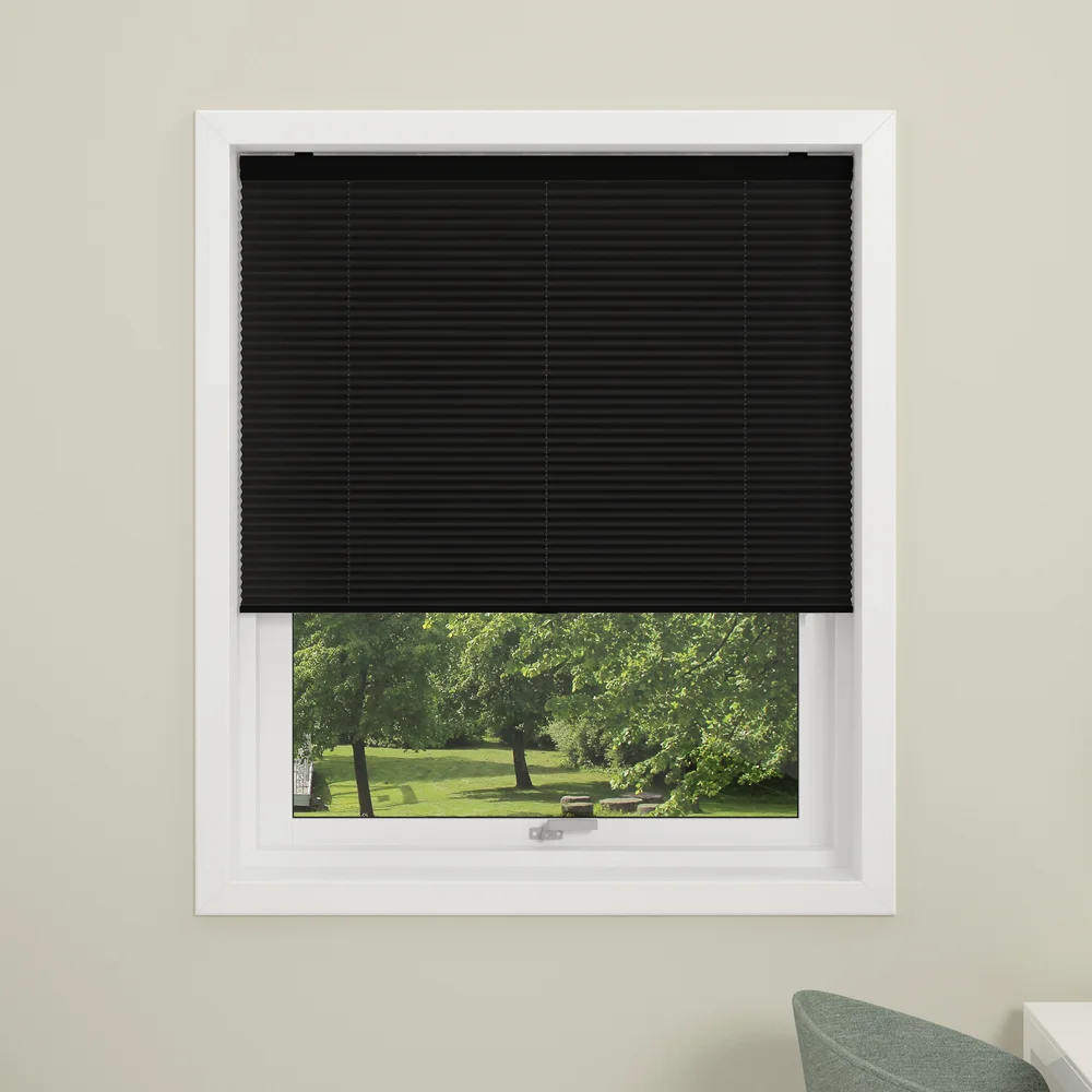 DEBEL PLISSÉGARDIN TOUCH LYSREDUSERENDE 80% SORT 140X160 v:7898953