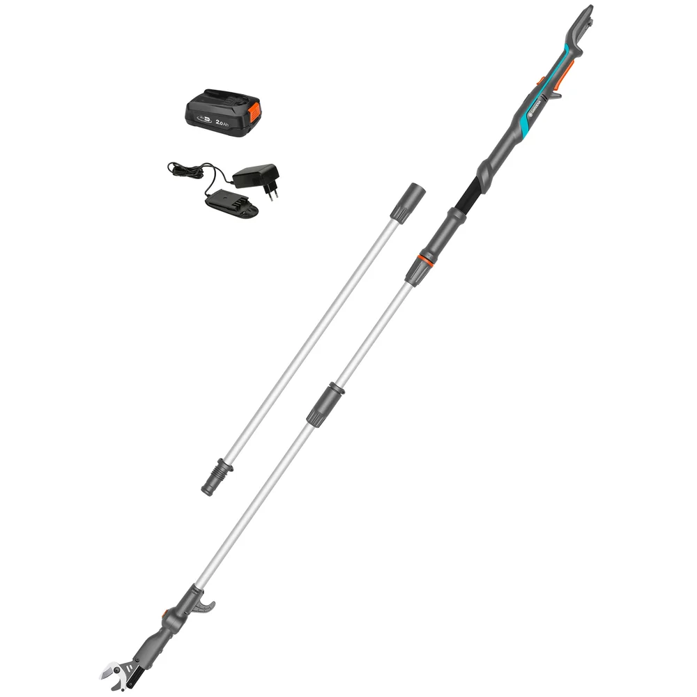 Gardena Stangsaks HighCut 360 P4A batteridrevet teleskopisk, komplett med batteri og lader. v:8162863