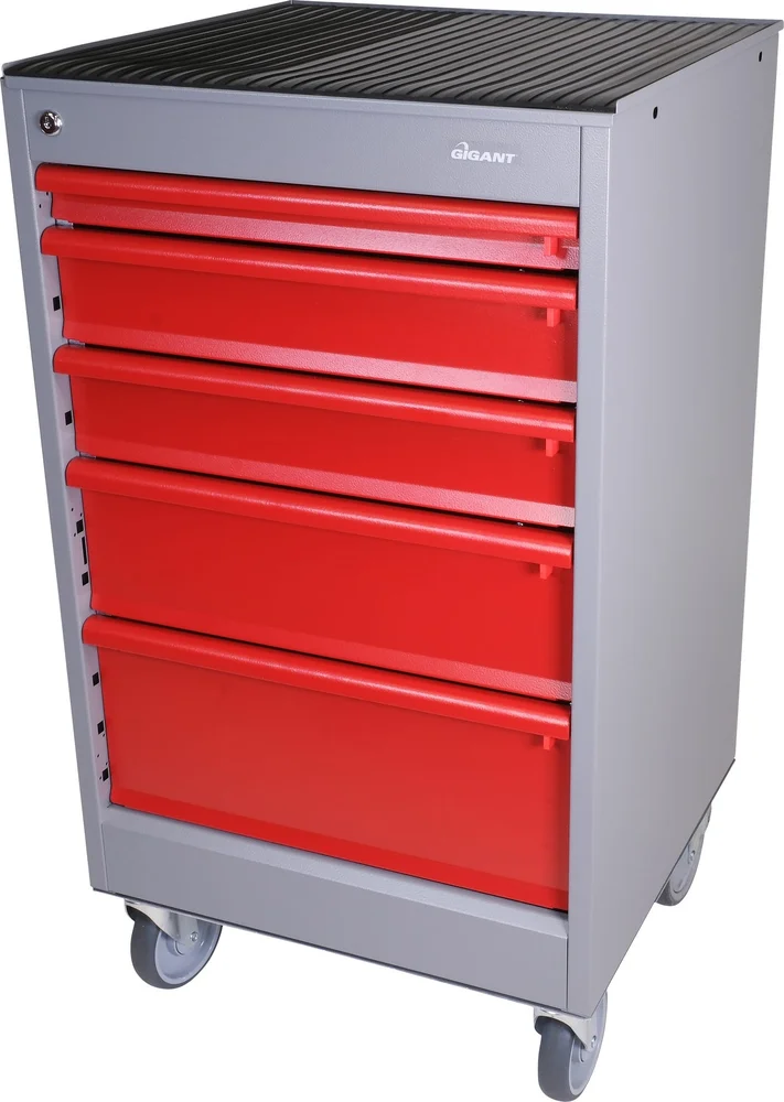 GIGANT MOBIL KABINETT GRÅ/RØD 970x535x500MM v:3871007