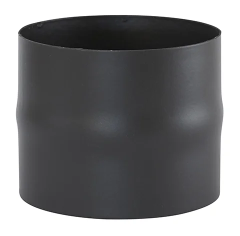 Røykrør skjøtestykke ø 150 mm MBE sort matt emalje 1,5 mm v:2057021