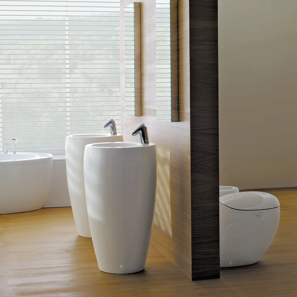 LAUFEN IL BAGNO ALESSI FRITTSTÅENDE SERVANT Ø53 CM U/ARMATURHULL LCC HVIT v:6972075