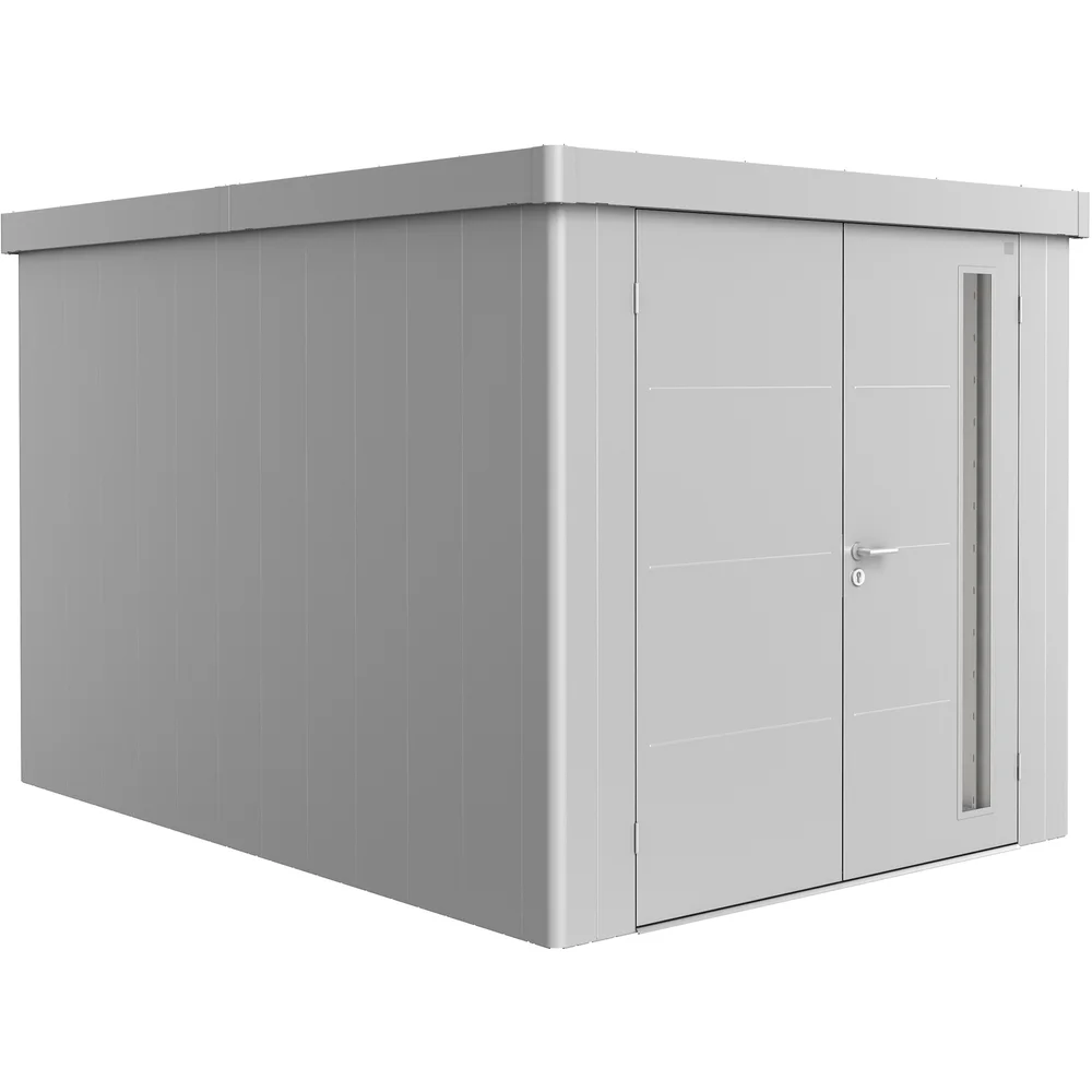 BIOHORT REDSKAPSBOD NEO 4B DOBBELDØR SØLV METALLIC v:1295570