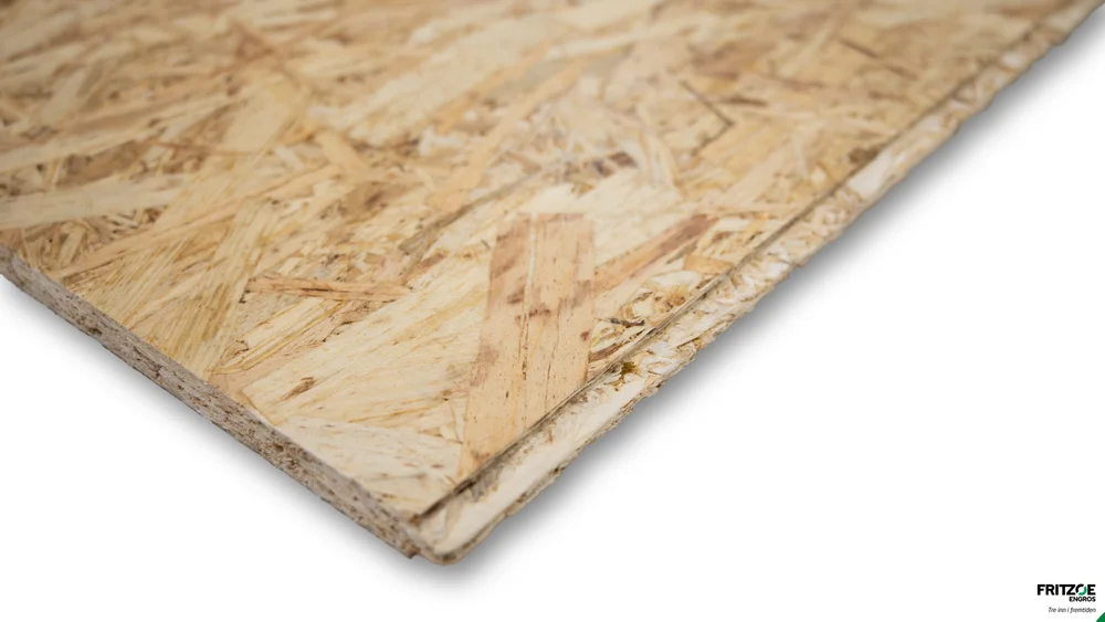OSB 3 Eco bygningsplate 12x2400x600 TG2 - Fritzøe Engros v:4270225