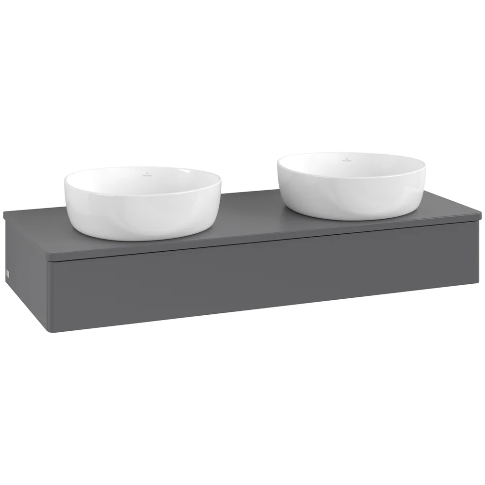 V&B ANTAO SERVANTSKAP 1 SKUFF GLATT 1200X190X500 FOR 2 SERV. U/KRANHULL ANTRASITT v:5439100