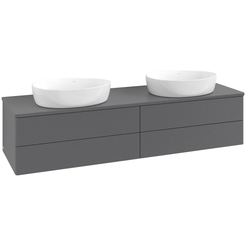 V&B ANTAO SERVANTSKAP 4 SKUFFER RILLET 1600X360X500 FOR 2 SERV. U/KRANHULL ANTRASITT v:3583308
