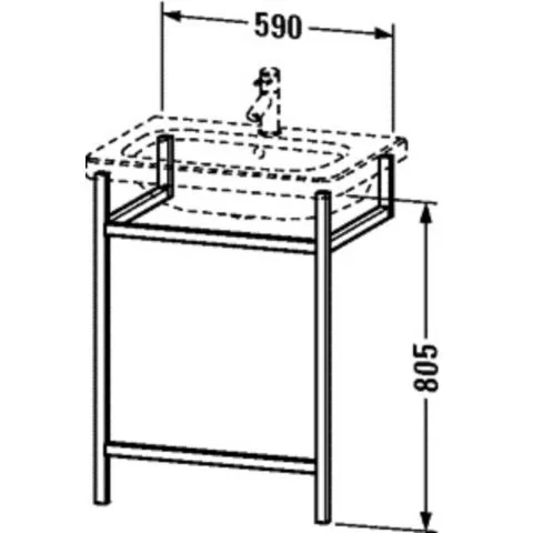 Durastyle DS989107777 Duravit Benkonstruksjon 4045798
