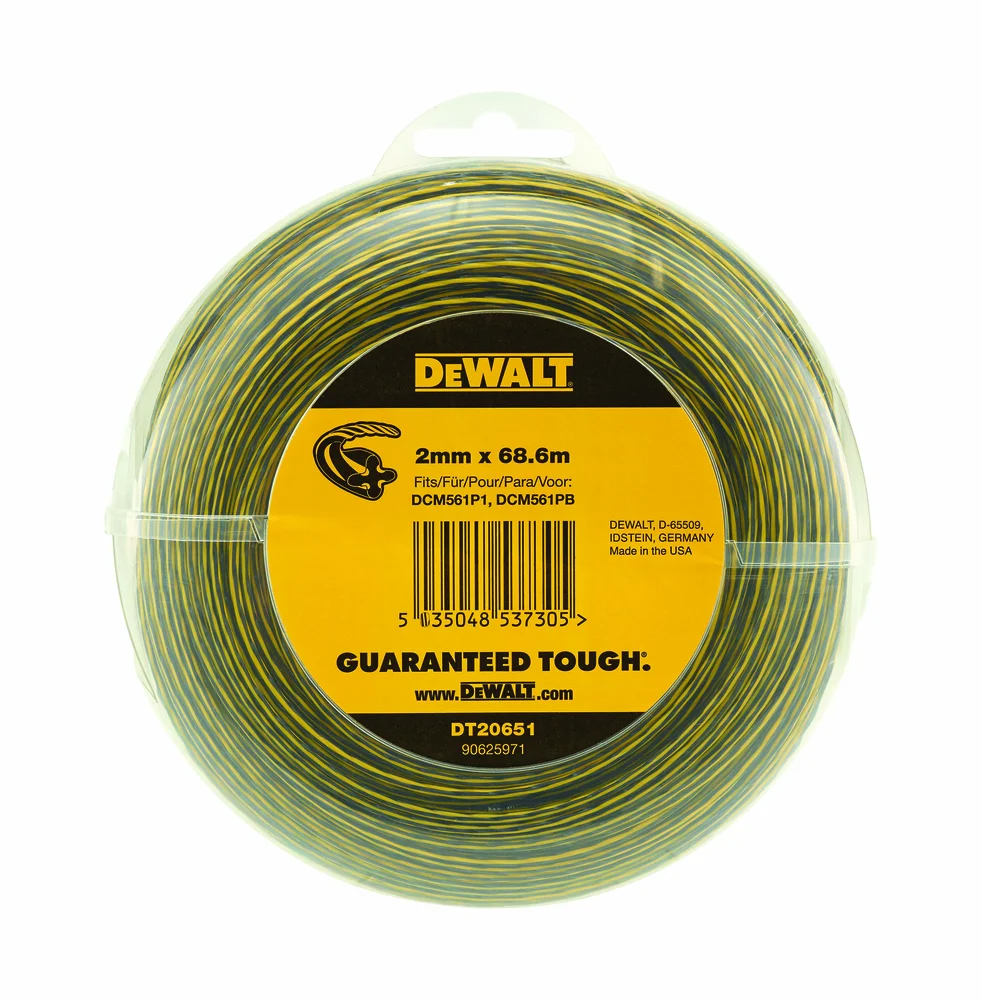 Dewalt Trimmertråd uten spole 2 mm x 68,6 meter v:4558727 Dewalt Trimmertråd uten spole 2 mm x 68,6 meter v:4558727