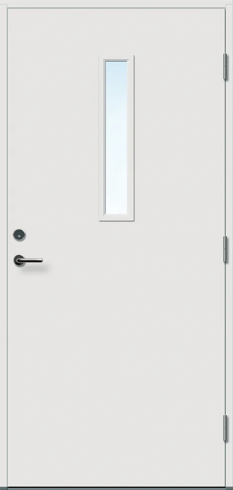 Ytterdør 100x200 Kjeller hvit høyre v:8728405