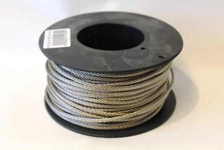 Wire 5mm galv. 100m spole, 6×19 v:4204411 Wire 5mm galv. 100m spole, 6×19 v:4204411