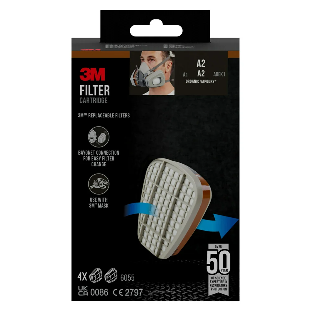 Filter 6055pro4n mot organisk damp til 6000- og 6500-serien 4 par a2 v:3262019 Filter 6055pro4n mot organisk damp til 6000- og 6500-serien 4 par a2 v:3262019