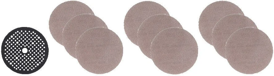 Nettslipepapirsett til eksentersliper Milwaukee (10-pakning) 3 x 80 korn/3 x 120 korn/3 x 180 korn, 1 x mellomlegg v:7789046