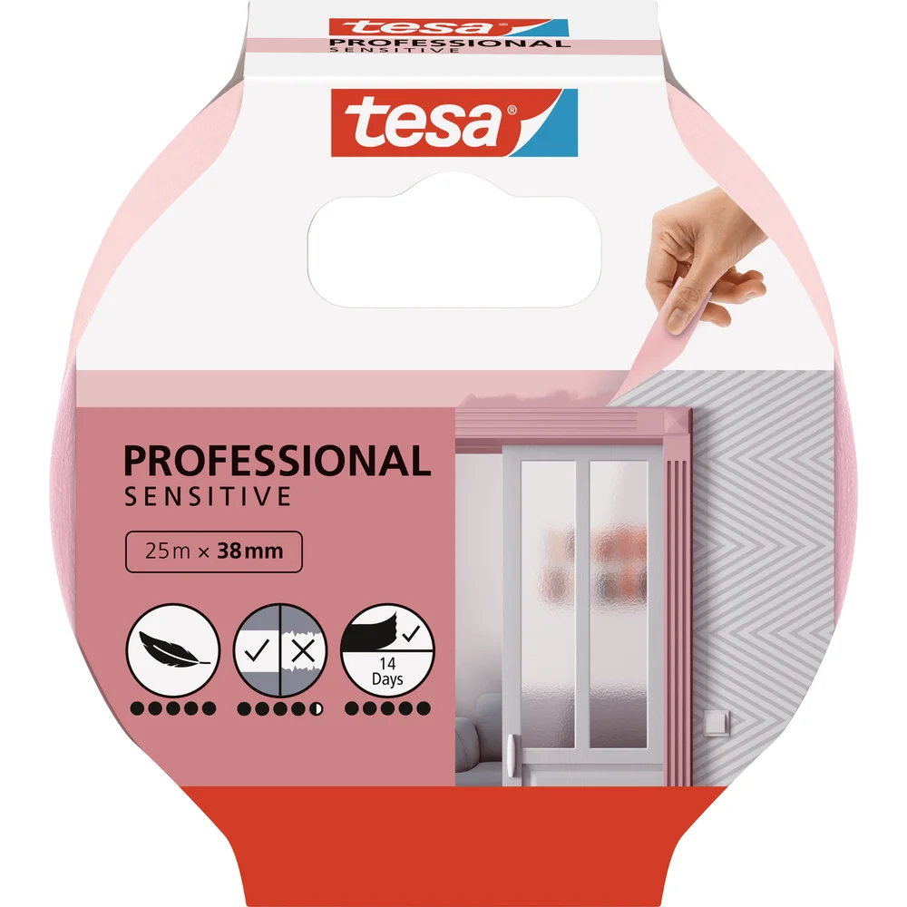TESA MASKERINGSTAPE PROFESSIONAL SENSITIVE 25M X 38MM v:2046824