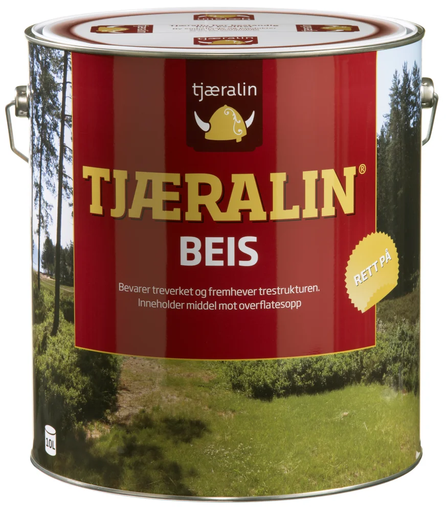 TJÆRALIN TRANSPARENT RØD BASE 9L v:8337808