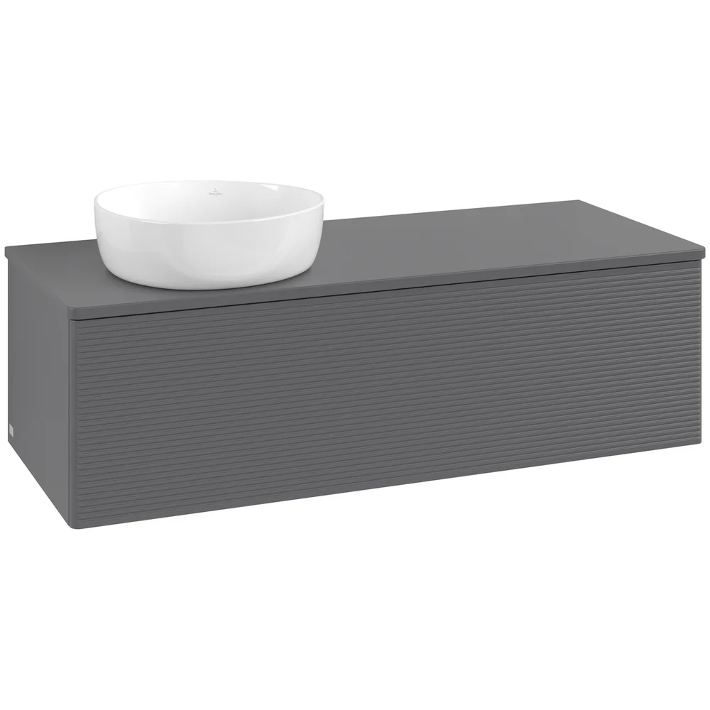 V&B ANTAO SERVANTSKAP 1 SKUFF RILLET 1200X360X500 VENSTRE U/KRANHULL ANTRASITT v:4172849
