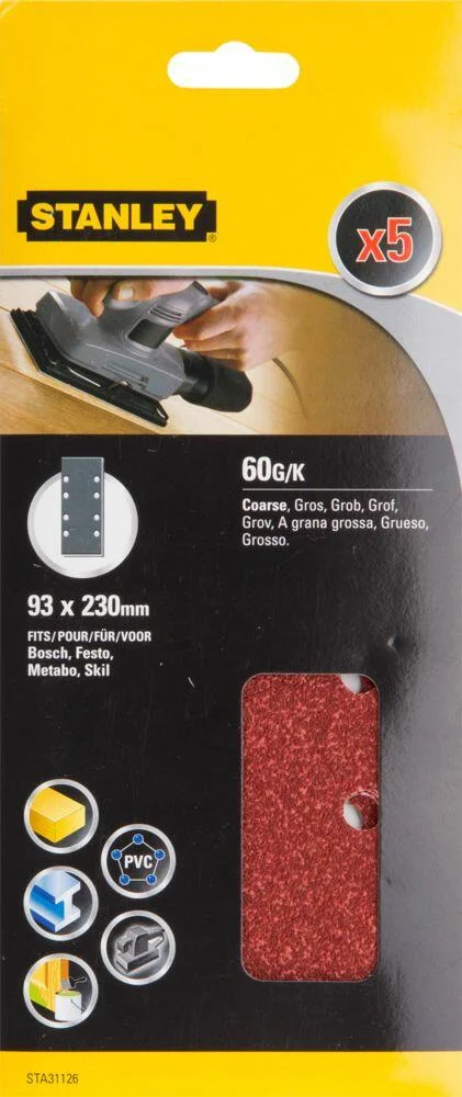 Stanley STA31126 slipepapir 5-pk v:9155854