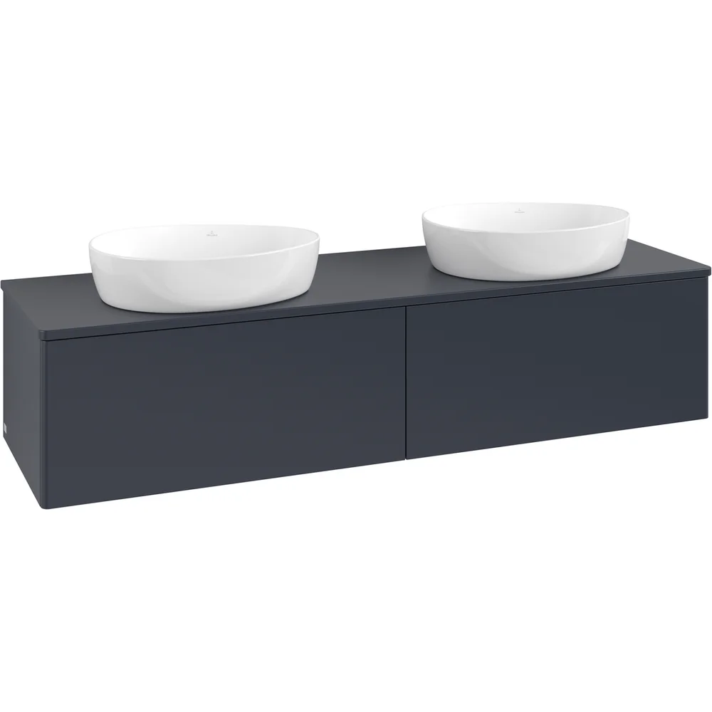 V&B ANTAO SERVANTSKAP 2 SKUFFER GLATT 1600X360X500 FOR 2 SERV. M/KRANHULL BLÅ v:4559735